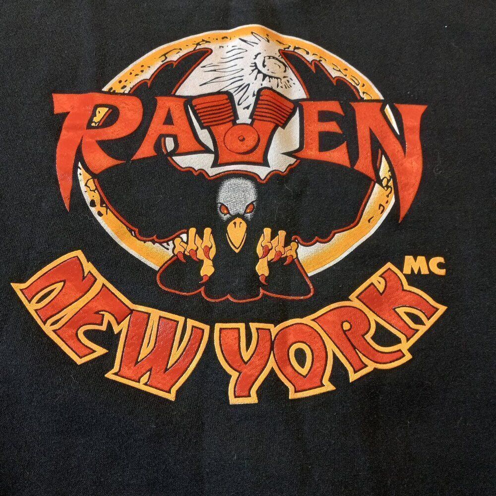 Vintage Raven New York  Black Men's XL Long Sleeve Sweatshirt